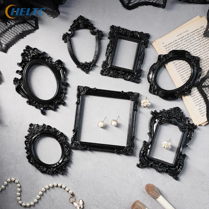 1Pcs European-style Resin Material Black-edged Prop Photo Frame, DIY Wall Decor
