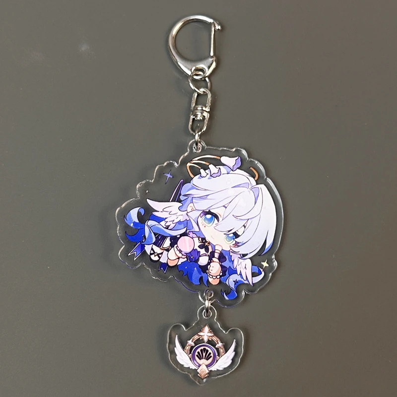 Cartoon Game Honkai Impact: Star Trail Robin Aventurine Black Swan Glitter Cosplay Costume Anime Keychain Keychain Accessories