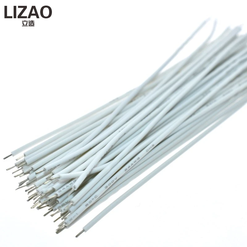 LIZAO 100PCS 10CM 24AWG Tin-Plated Breadboard PCB Solder Fly Jumper Wires Tin Conductor 1007 Connector Cable for Electronics