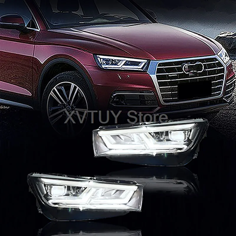 

Для Audi Q5 2018 2019 2020 автомобильные фары в сборе, модификация автозапчастей, полностью светодиодные дневные фары, DRL, головной фонарь, новый стиль