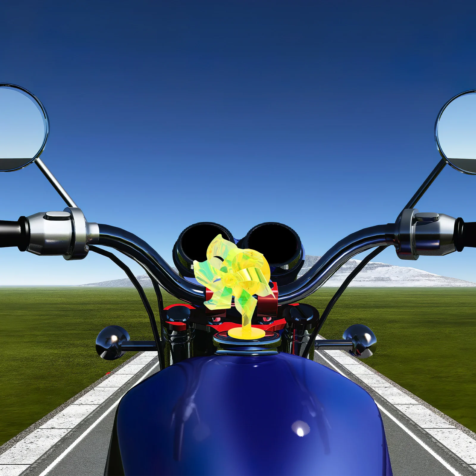 

2Pcs LED Pinwheel Wind Powered Motorcycle Scooter Decoration Night Safety Light Electric Vehicle Reflector Garden Pinwheel