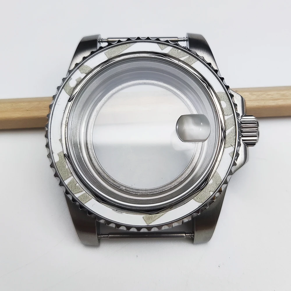 メンズステンレススチール腕時計ケース,40mm,nh35/nh36ムーブメント用,透明ケース,修理部品