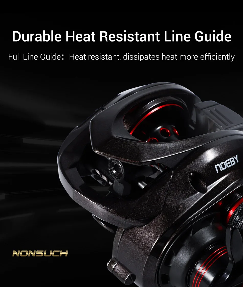 Noeby-Baitcasting-Rolle, 8kg maximaler Luft widerstand, Übersetzungs verhältnis 7.3:1, magnetisches Bremssystem, 11 1bb, flache, starke Salzwasser-Angels pule – Detail 4