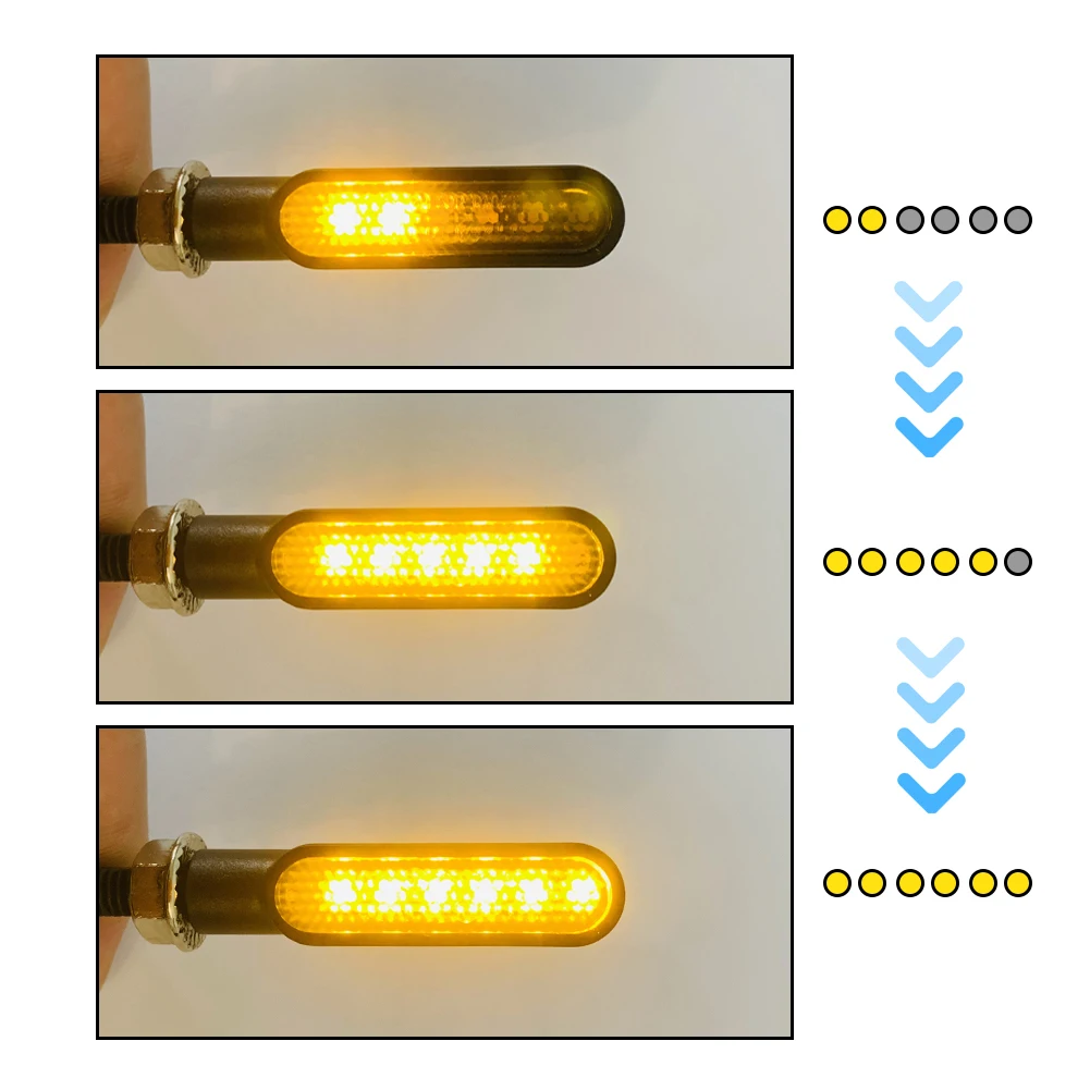 8mm Mini Led Motorcycle Turn Signal Lamp Indicators Blinker Amber Flasher Turn Signal Light for Honda for Yamaha for Cafe Racer