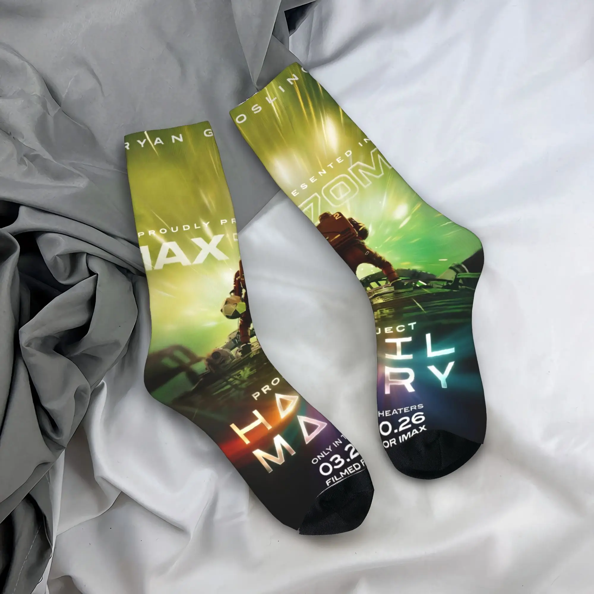 Happy Funny Men's Socks Novelty Project Hail Mary 2026 Sock Ryan Gosling High Quality Women Socks Spring Summer Autumn Winter