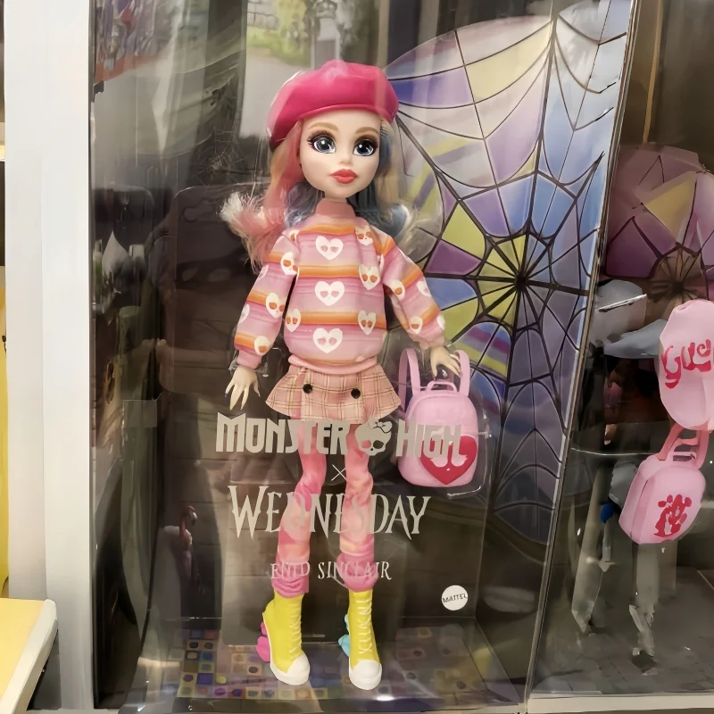 

2025 New Arrival Mattel Monster High Wednesday Doll And Accessories Enid Sinclair In Pink Collectible With Doll Stand In Stock