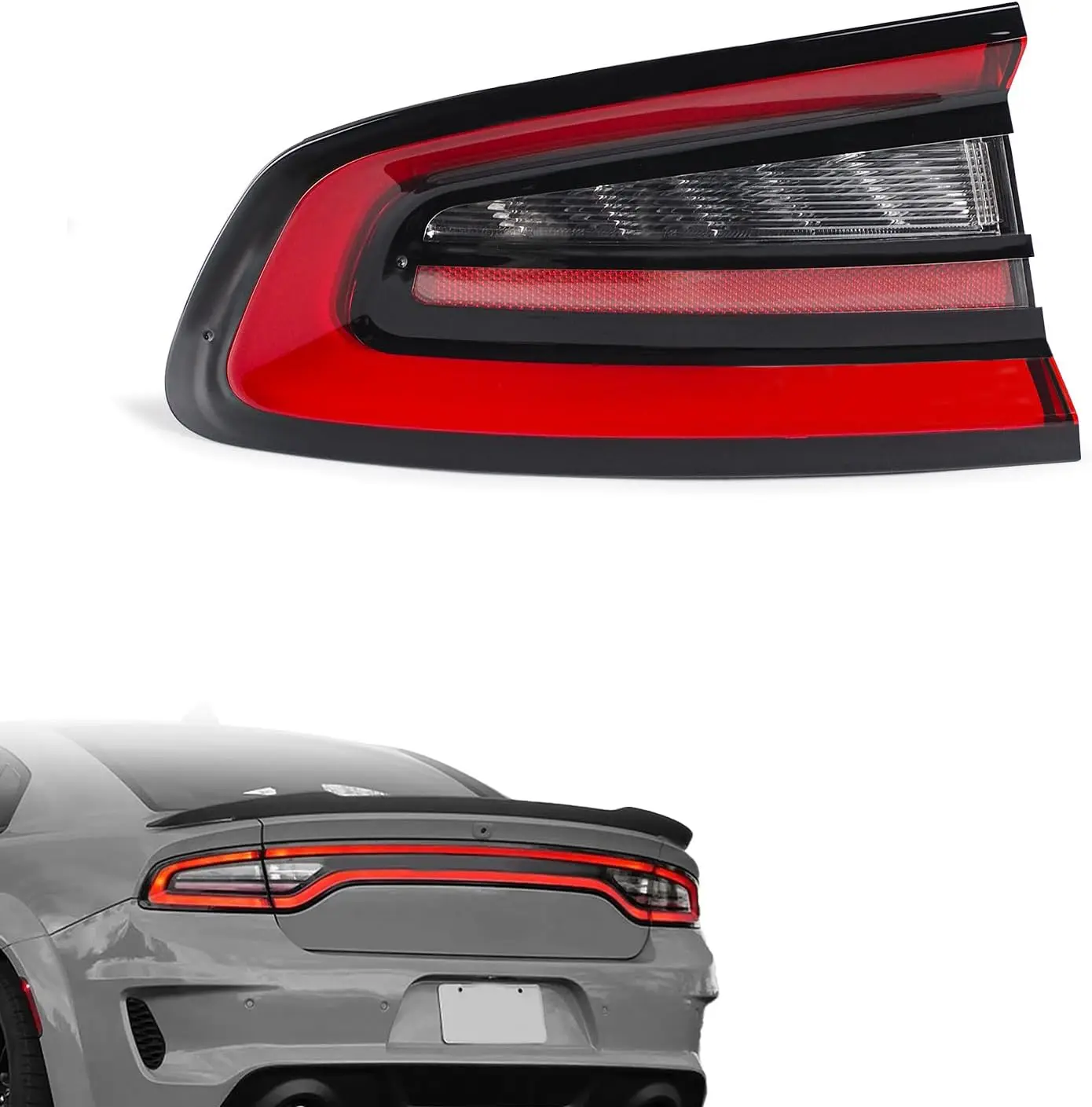 

Left Taillight Assembly for 2015-2023 Dodge Charger, LED with Bulbs, Compatible with CH2800208 68213145AD