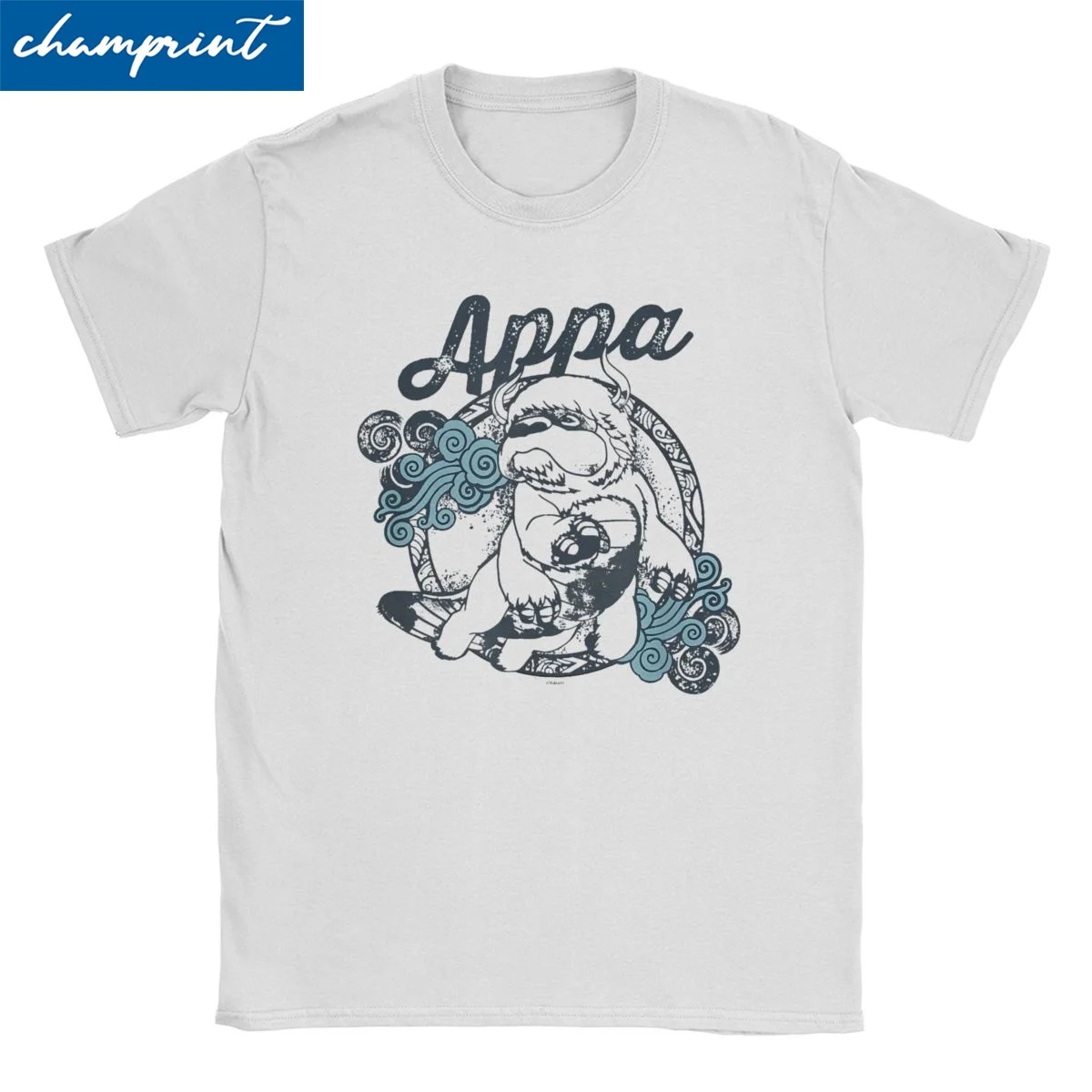 Vintage The Last Airbender Appa Majestic Sky Bison T-Shirts Men Women Cotton T Shirts Anime Short Sleeve Tees Gift Idea Clothing