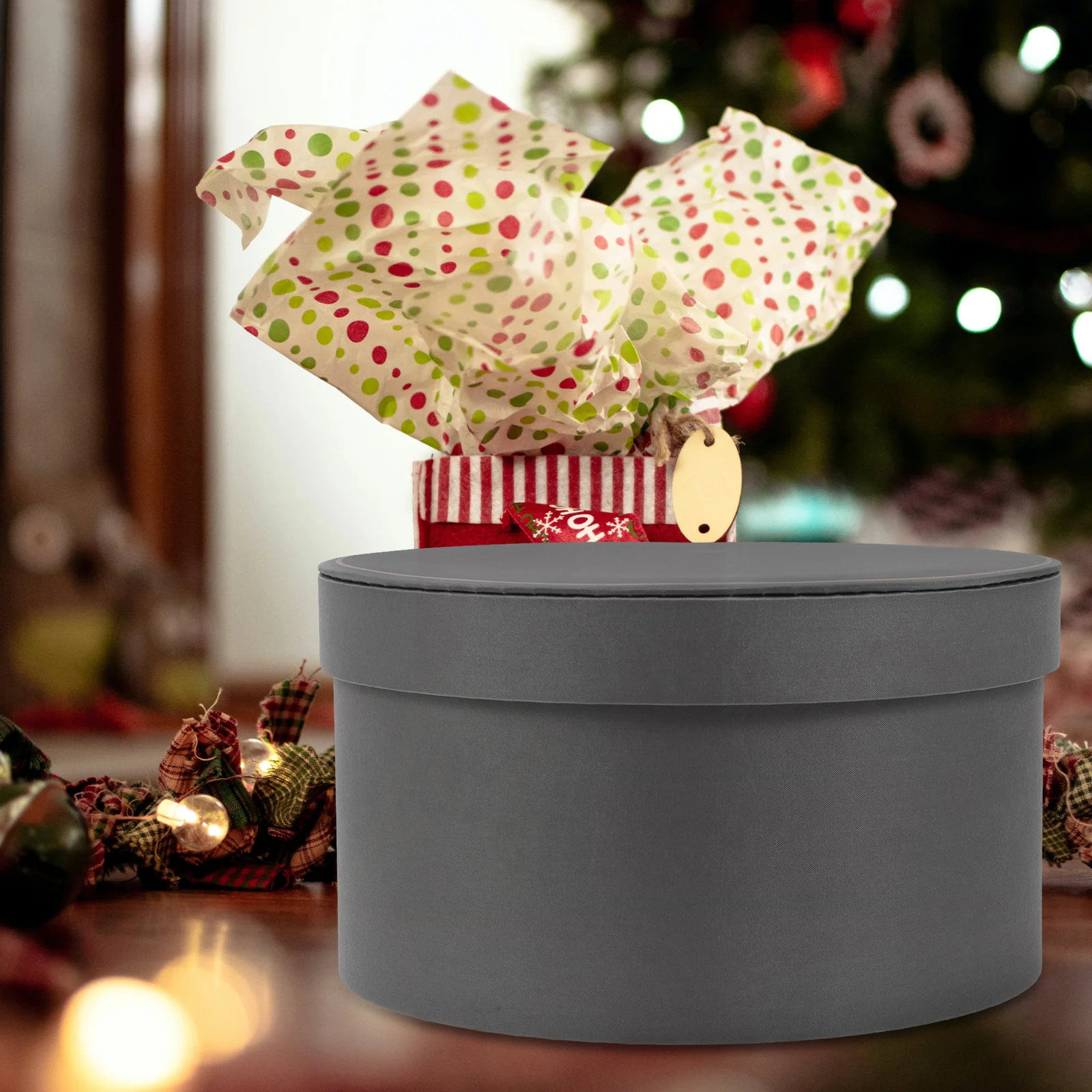 Round Gift Packing Box Simple Design Decorative Gift Box for Valentine's Day Wedding Party Favor Candy Jewelry Packaging