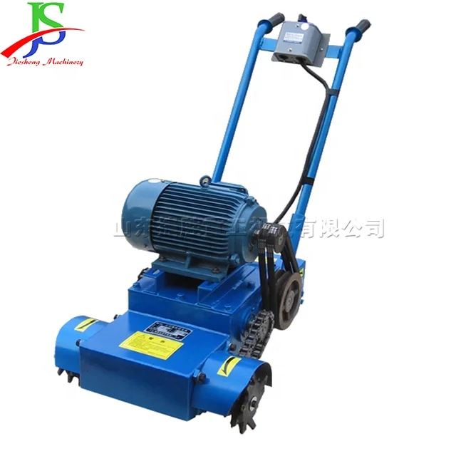 Multifunctional double hob cleaning aircraft construction ground concrete residue slag cleaning machine