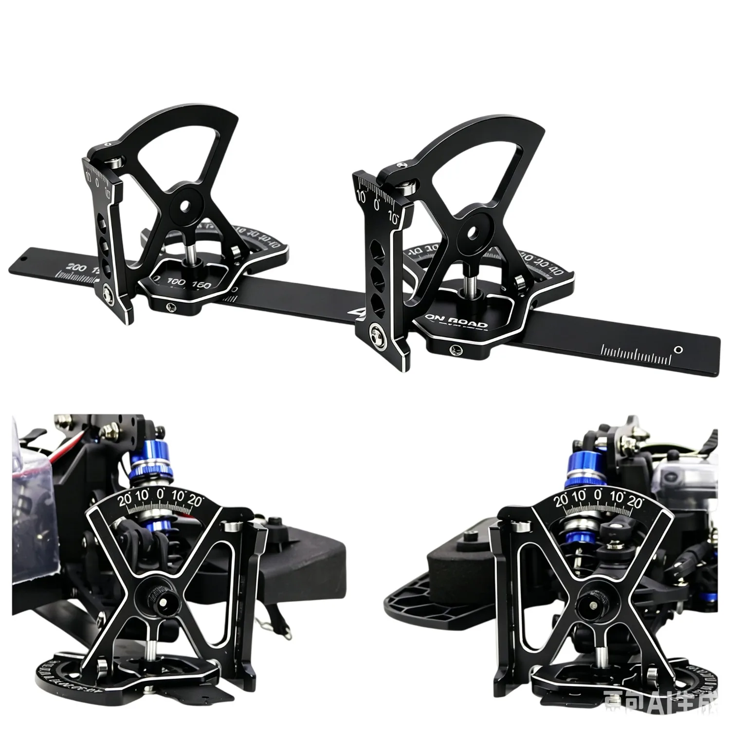 1/10 On Road Aluminum Alloy 4D SET-UP System Setup Chassis Tool with Ruler RC Remote Control Car Upgrade Part
