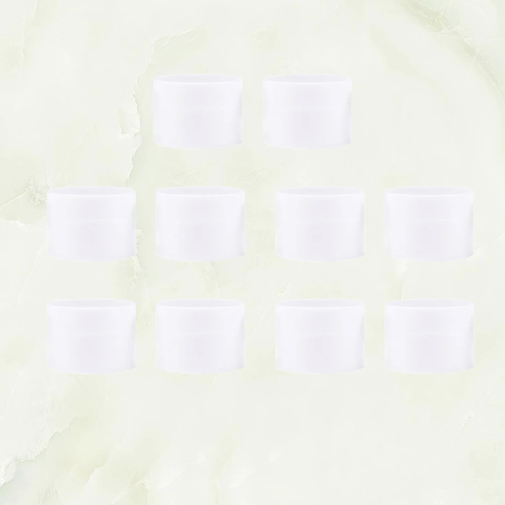 

10pcs Empty Cream Bottles Refillable Subpackaging Containers Travel Size Lotion Ointment Jar White 30G Reusable