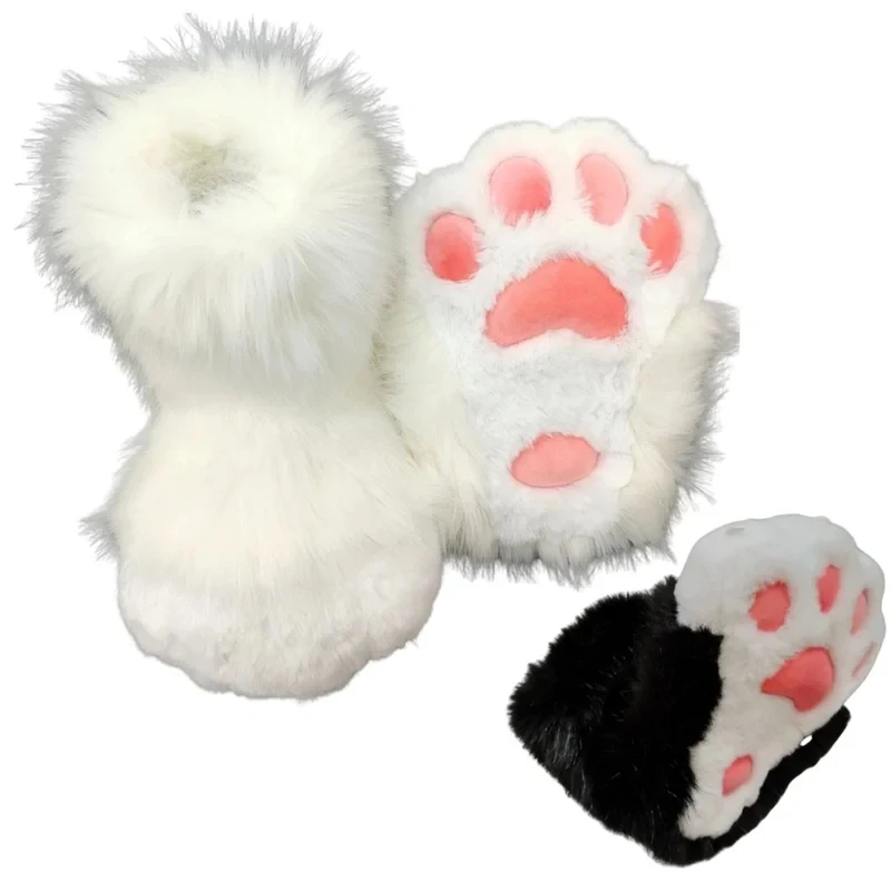 

❤2026❤ Fursuit Cosplay Paw Shoes Furry Cosplay Kig Boots Cute Fluffy Animal Shoes❤