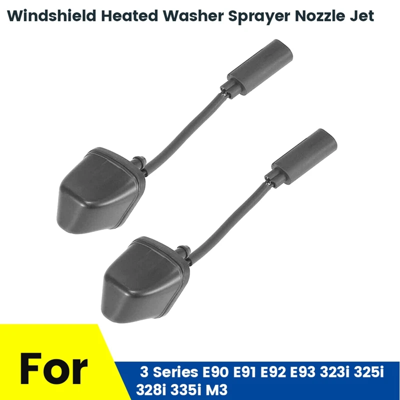 Boquilla de pulverizador L + R para parabrisas, boquilla de chorro 61667046060 para BMW Serie 3, E90, E91, E92, E93, 323I, 325I, 328I, 335I, M3, novedad