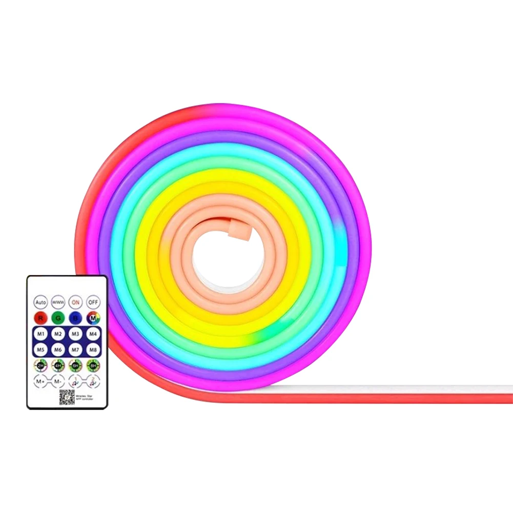 

Smart LED Strip Lights APP Control Flexible Silicone Neon Lamp IP67 Waterproof DIY Neon Lighting Strips for Desktop Decoration