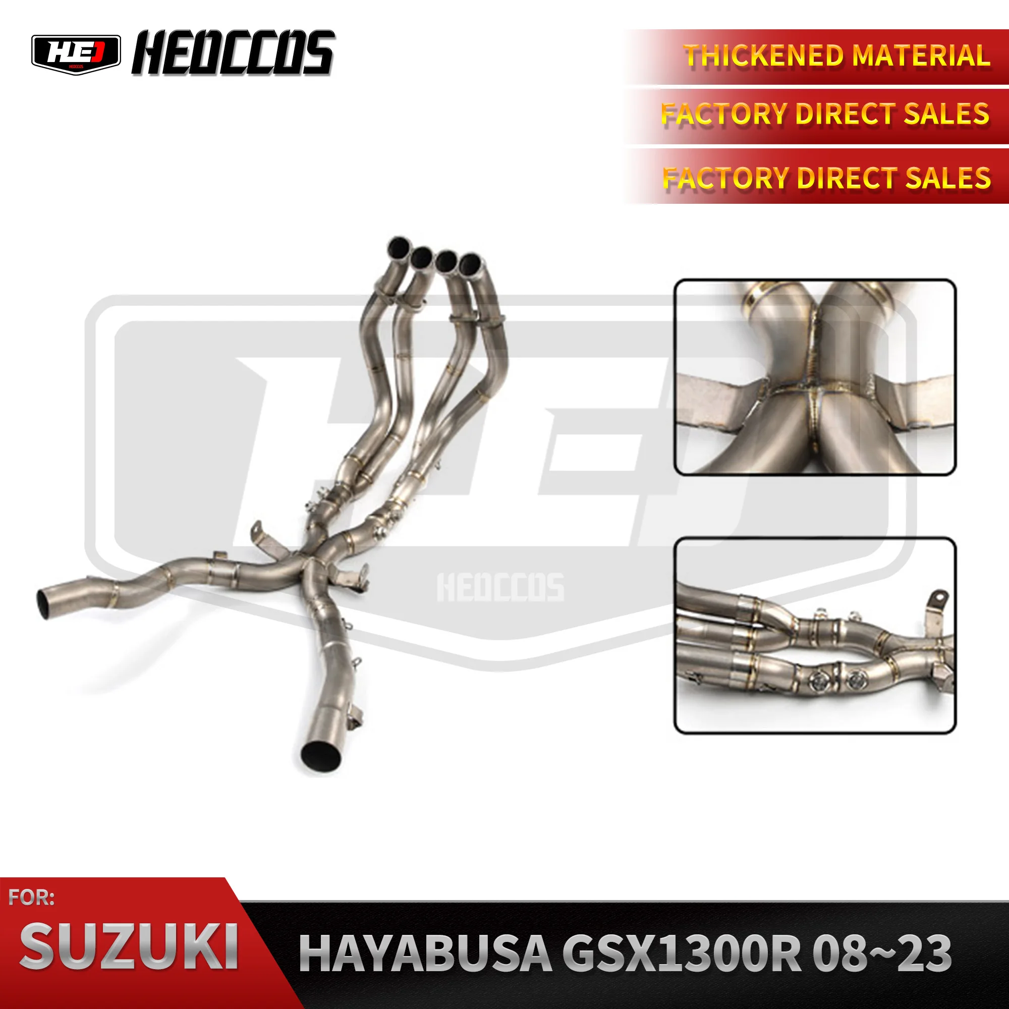 HEO Titanium Alloy Motorcycle Performance Upgrade Full Exhaust For Suzuki Hayabusa GSX1300R 08~23 Exhaust System