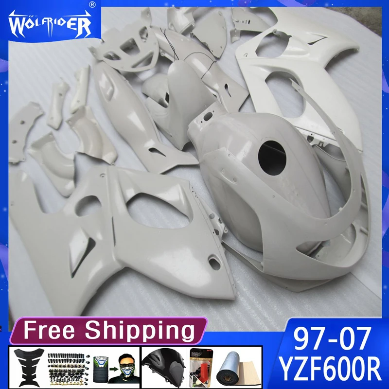 

Motorcycle ABS plastic fairings for YZF600R 97-07 Motorbike YZF600R 1997 - 2007 silve black fairing Manufacturer Customize cover