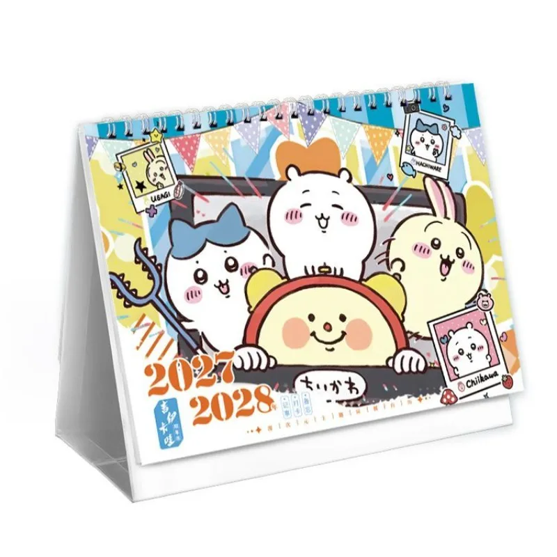 Cartoon Kawaii New 2027-2028 Double Year Desk Calendar Notepad Creative Ornament Exquisite Well-made Good Looks Simple Chiikawa