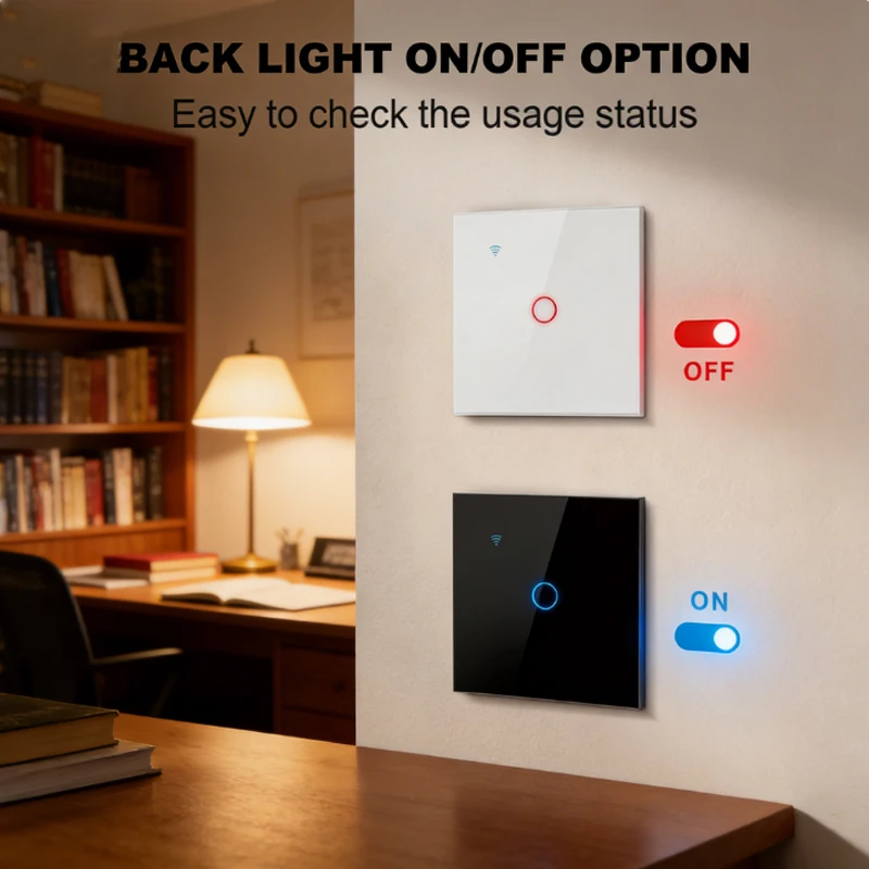 

Home/Smart Dimmer Switch/Tuya Smart/Wifi/Remote Control/110-240V/Glass Touch Panel/Voice Control/Compatible with Alexa/Google Home/Smart Switch for Lighting Adjustment