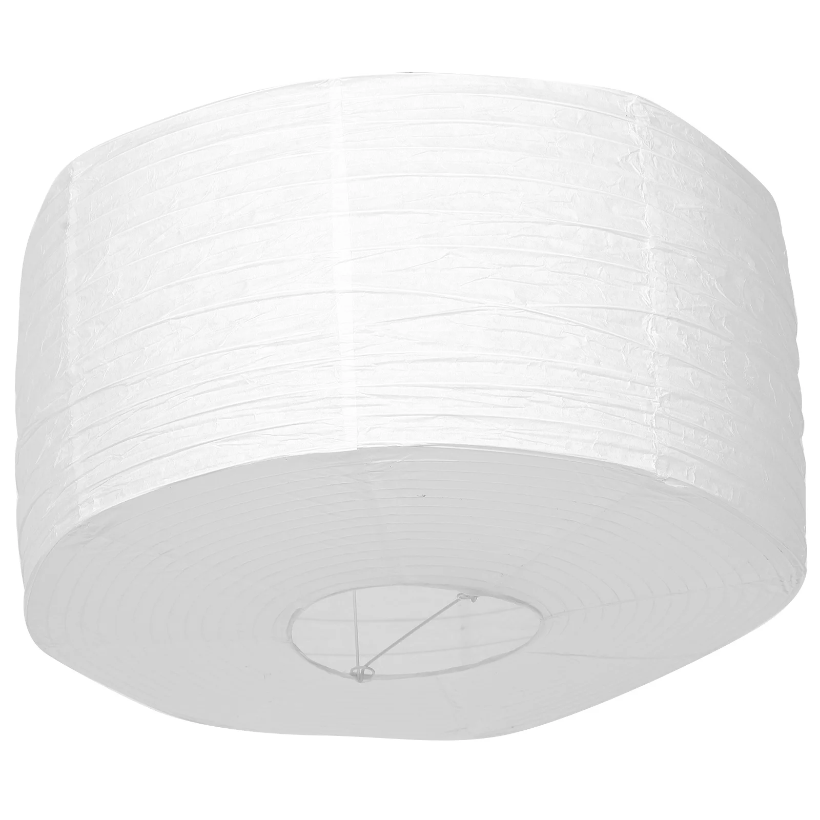 

1pcs Drum Shaped Paper Lantern Lamp Shade E27 Base Hanging Light Cover For Ceiling Lamp Bedroom Living Room Chinese New Year