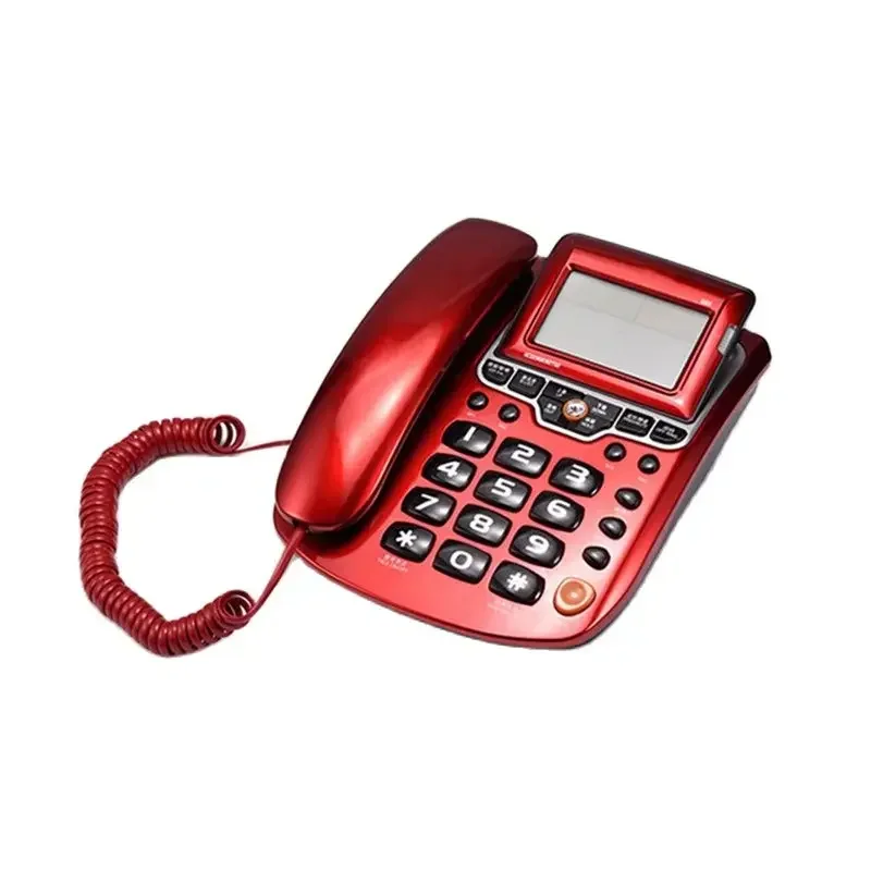 Corded Telephone with Speaker, LCD Display, 2-Line Corded Landline Phone Systems for Small Business and Home, Adjustable Volume