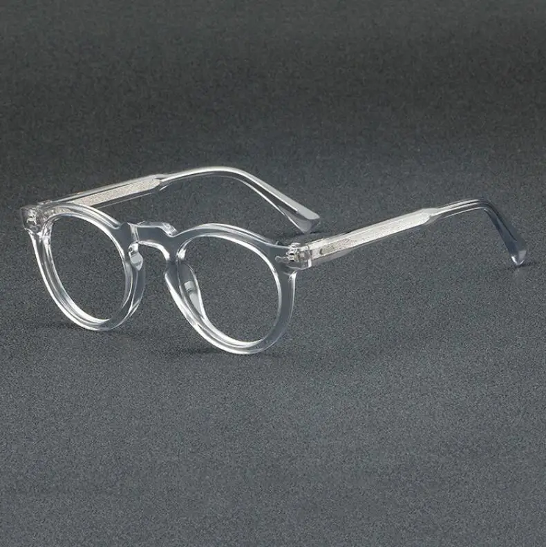 Mode Runde Acetat Blau Licht Blockieren Lesebrille Männer Optische Brillen Frauen Klare Linse Presbyopie Brille – Detail 5