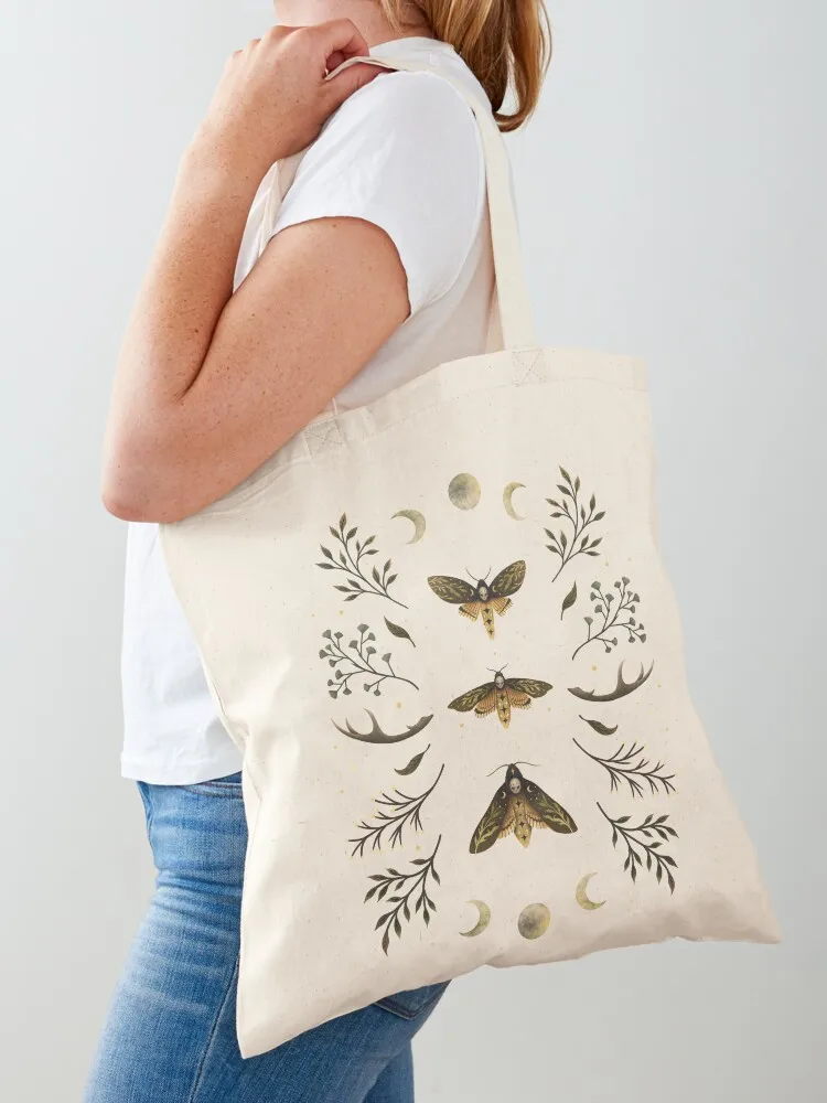 

Death Head Moths Night Tote Bag shopping bags foldable Custom bag tote bag men female