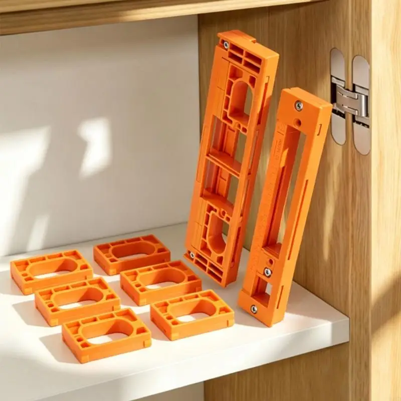 Multifunctional Woodworking Hinge Template Tool With 10 Position Adjustments For Cabinets Door Furniture Making Smooth M4YD