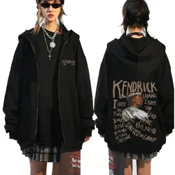 Rapper Kendrick Lamar Zipper Hoodies Mr Morale & The Big Steppers Hoodie Men Women Clothing Vintage Oversized Zip Up Sweatshirts