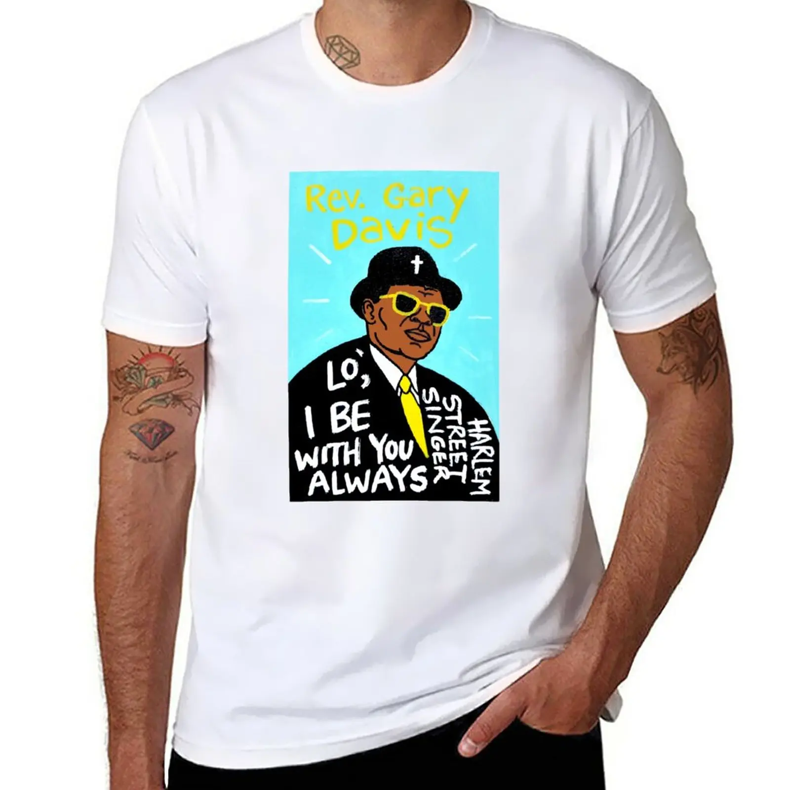 

Rev. Gary Davis Blues Folk Art T-Shirt sweat Aesthetic clothing plain plus sizes Short sleeve tee men