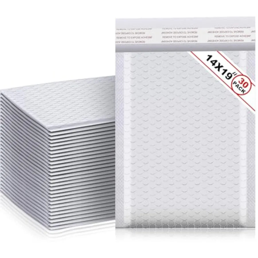 

30 Pcs Etra Large Bubble Mailers Resealable Padded Envelopes Waterproof Shipping Bags Poly Padded Mailers Bulk for Mailing Pack