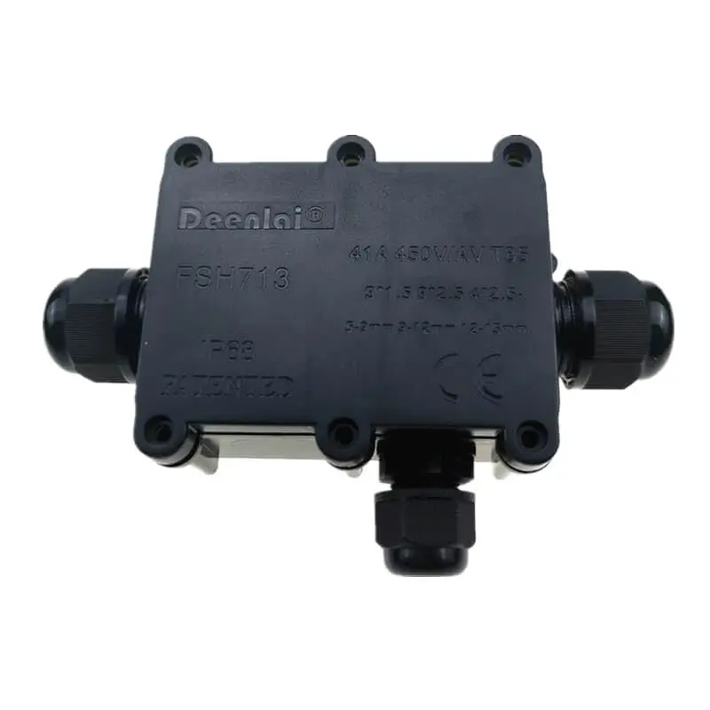 FSH713-3P Waterproof IP68 Junction Box Buried Landscape Light Set of Sealing Rings Cable 5-9mm, 9-12mm, 12-15mm