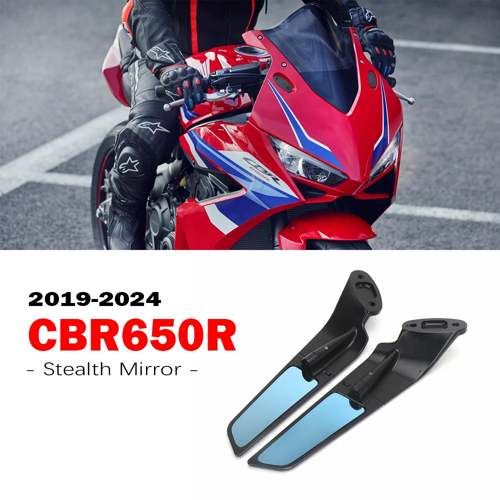 

CBR650R for Honda CBR 650 R Accessories cbr650r CBR 650R 2019 - 2024 Motorcycle Stealth Mirrors Blue Anti-glare CNC Aluminum