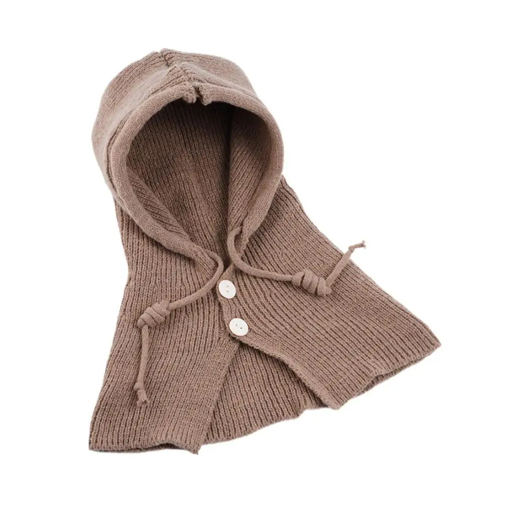 الشتاء موضة محبوك مقنعين قبعة المرأة رمادي غطاء الرقبة بالاكلافا بيني الكورية Y2k الصوف قطعة واحدة البلوز قبعة للسيدات