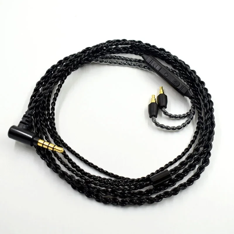 IE40 PRO wire control with microphone plated earphones, audio cable upgrade cable replacement cable