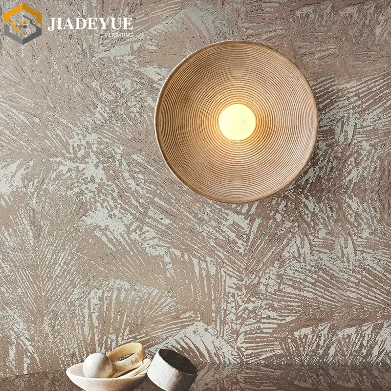 

Bedroom living room circular wall lamp 110V modern minimalist resin glass wall lamp home decoration lighting