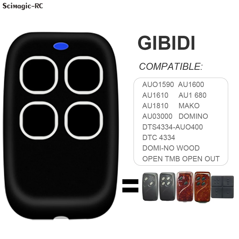 

100% Compatible GIBIDI AU01590 AU1600 AU1610 AU1680 AU1810 DOMINO Garage Door Remote Control Duplicator Keychain