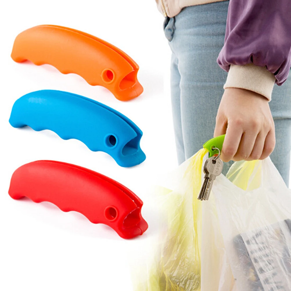

4Pcs Shopping Bag Grip Holder Silicone Carrier Clamp for Plastic Tote Bags Grocery Helper Bag Holder Kitchen Accessories