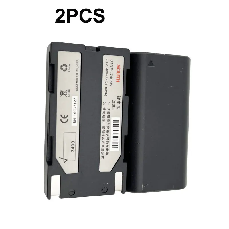 

2PCS GPS RTK 7.4V 3400mAh BTNF-L7408W Battery For South 9600 S82 Series GPS S82 S86 S82T S86T GNSS Surveying Instruments