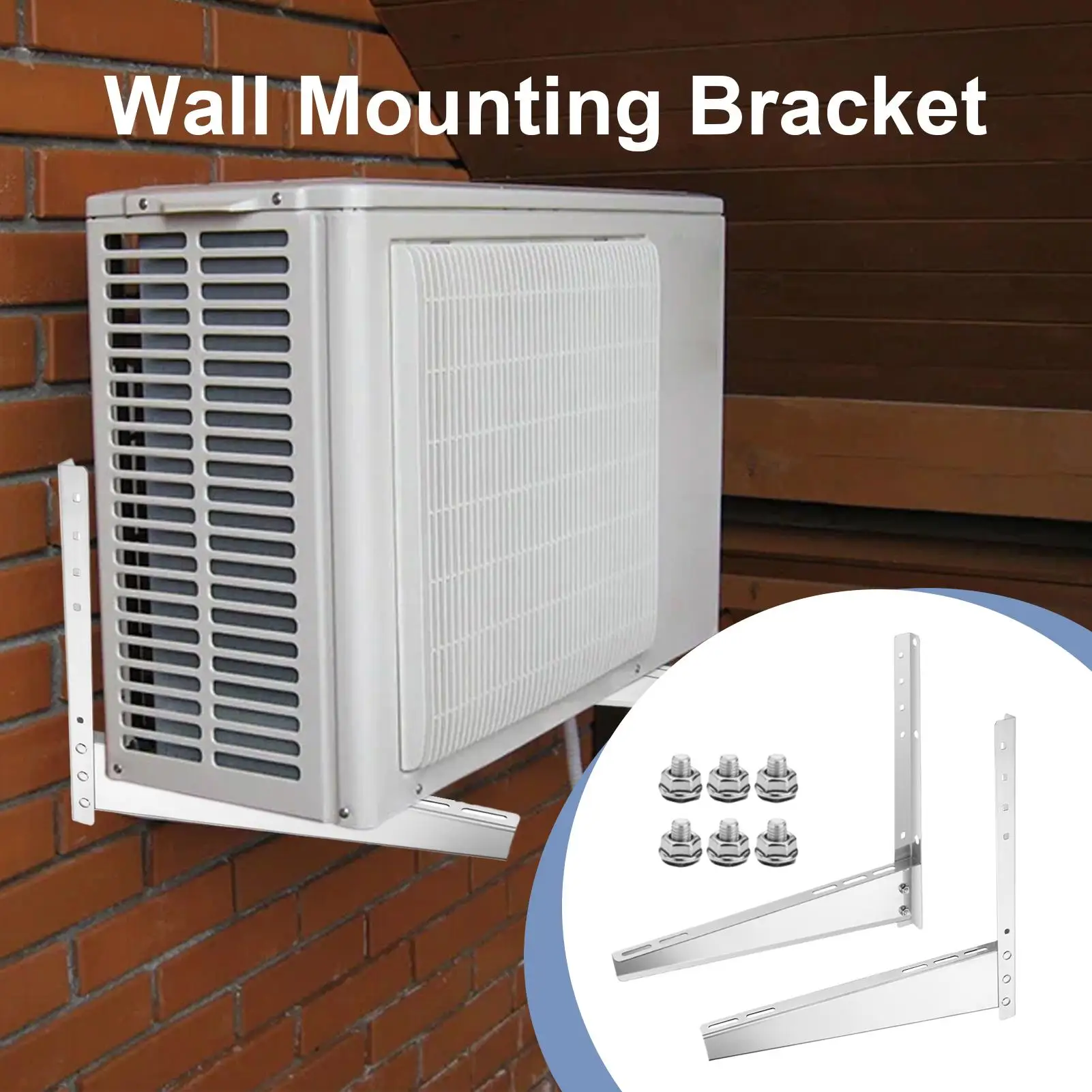 Air Conditioner Bracket Window AC Support Bracket Heavy-Duty Stainless Steel Adjustable Mount Load-Bearing Installation For