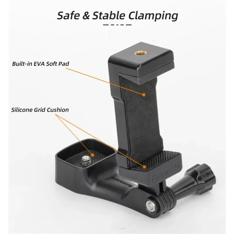 For DJI Osmo Pocket 3 Front Phone Holder Clip Handheld Shooting Expansion Adapter Accessory