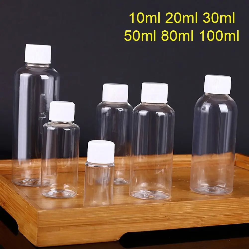 10Pcs Plastic PET Seal Bottles Reusable 10/20/30/50/80/100ml Lotion Container Travel Bottle Empty Cosmetics Containers