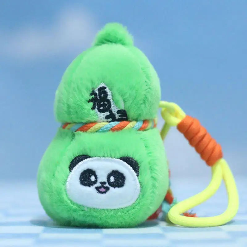 Gourd Keychain Pendant Stuffed Animal Plush Key Chain Toy Decorative Gourd Keyring Key Pendant For Good Luck Fortune Longevity