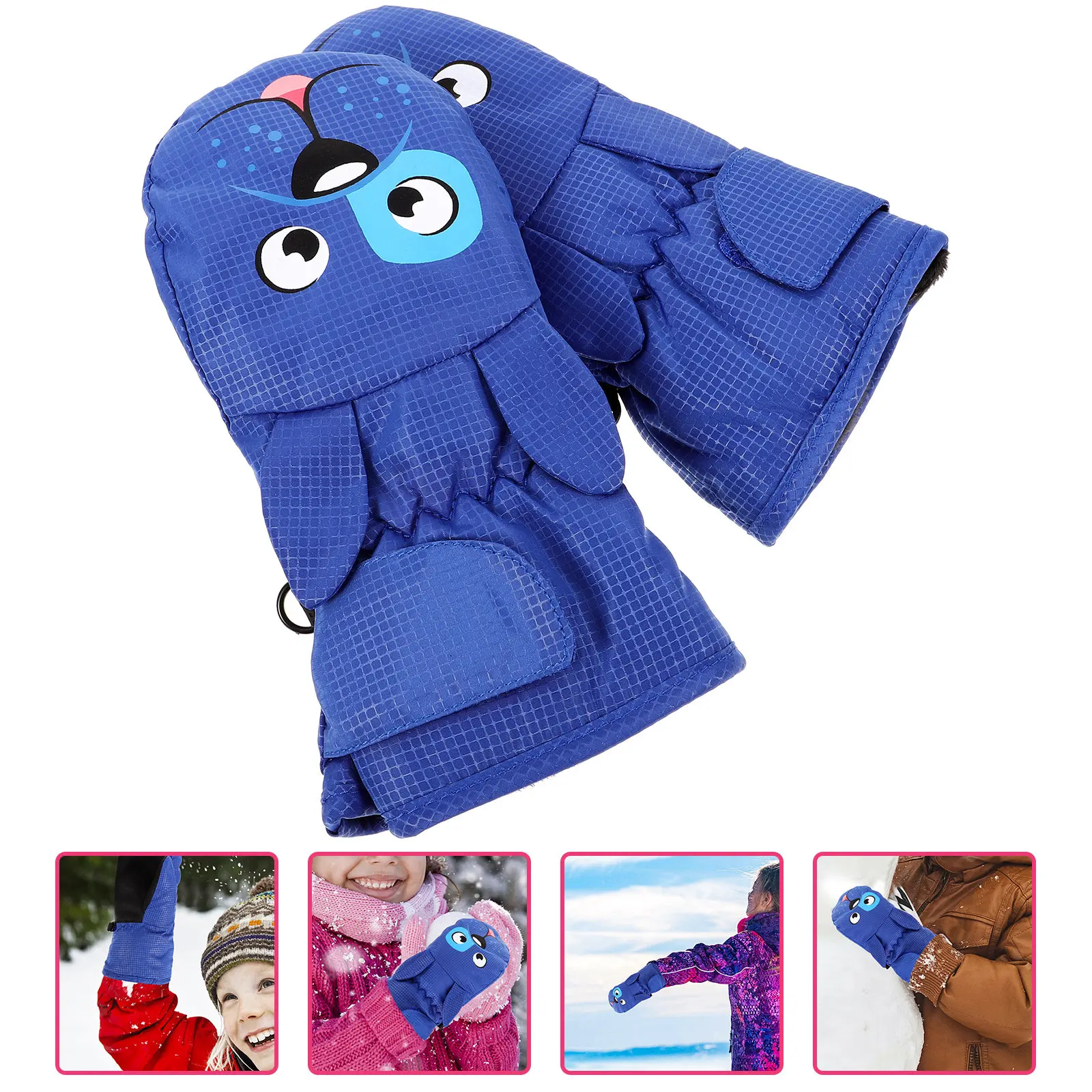 

1Pair Kids Ski Mittens Winter Warm Children Sports Gloves Non-Slip Palm Grip for Skiing Snowboarding Ice Skating Outdoor Cold