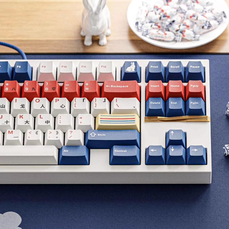 

KeyKobo Moon Rabbit Keycap Cherry Profile ABS Material Mechanical Keyboard Keycaps KKB Keycaps Key Workshop Cangjie Font Key Cap