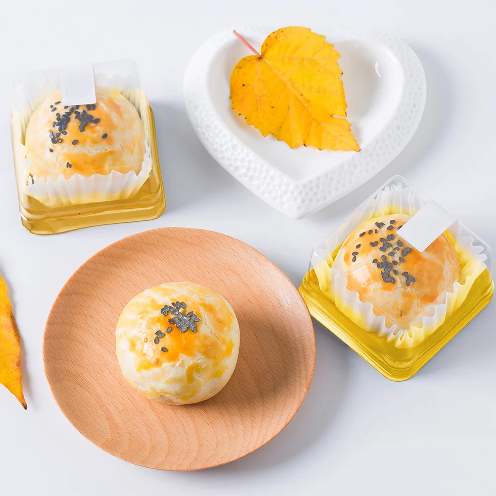 

150 Pcs Muffin Blister Egg Yolk Crisp Box Containers The Pet Boxes Dessert Plastic Trays