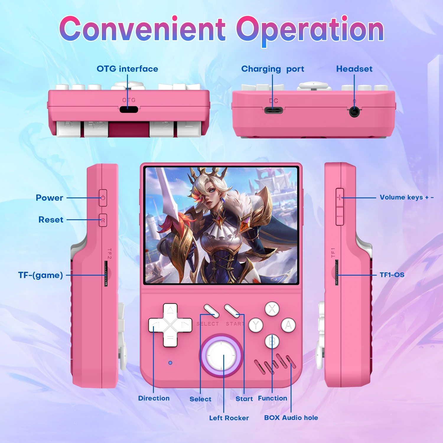 AISLPC Mini Portable MY MINI Retro وحدة تحكم ألعاب فيديو محمولة 3.5 بوصة نظام لينكس مشغل فيديو محمول 128 جيجابايت 15000 لعبة