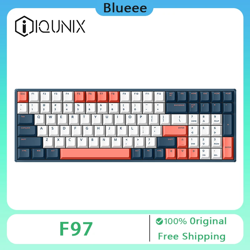 

IQUNIX F97 Mechanical Keyboard Wireless Bluetooth Tri Mode Gaming Keyboard Aluminium Alloy Customized Hot Swap Esport Office