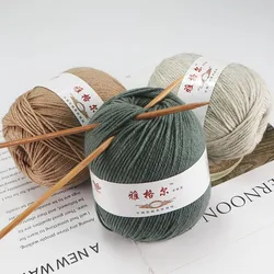 50g / Roll Cashmere Sweater Knitting Medium Thick Baby Knitting Thread Group Scarf Sweater Thread 4 Strands 90% Cashmere