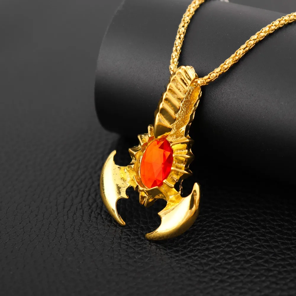 New Trendy Animal Scorpion Shape Pendant Necklace Men\'s Necklace Fashion Metal Crystal Inlaid Pendant Accessories Party Jewelry